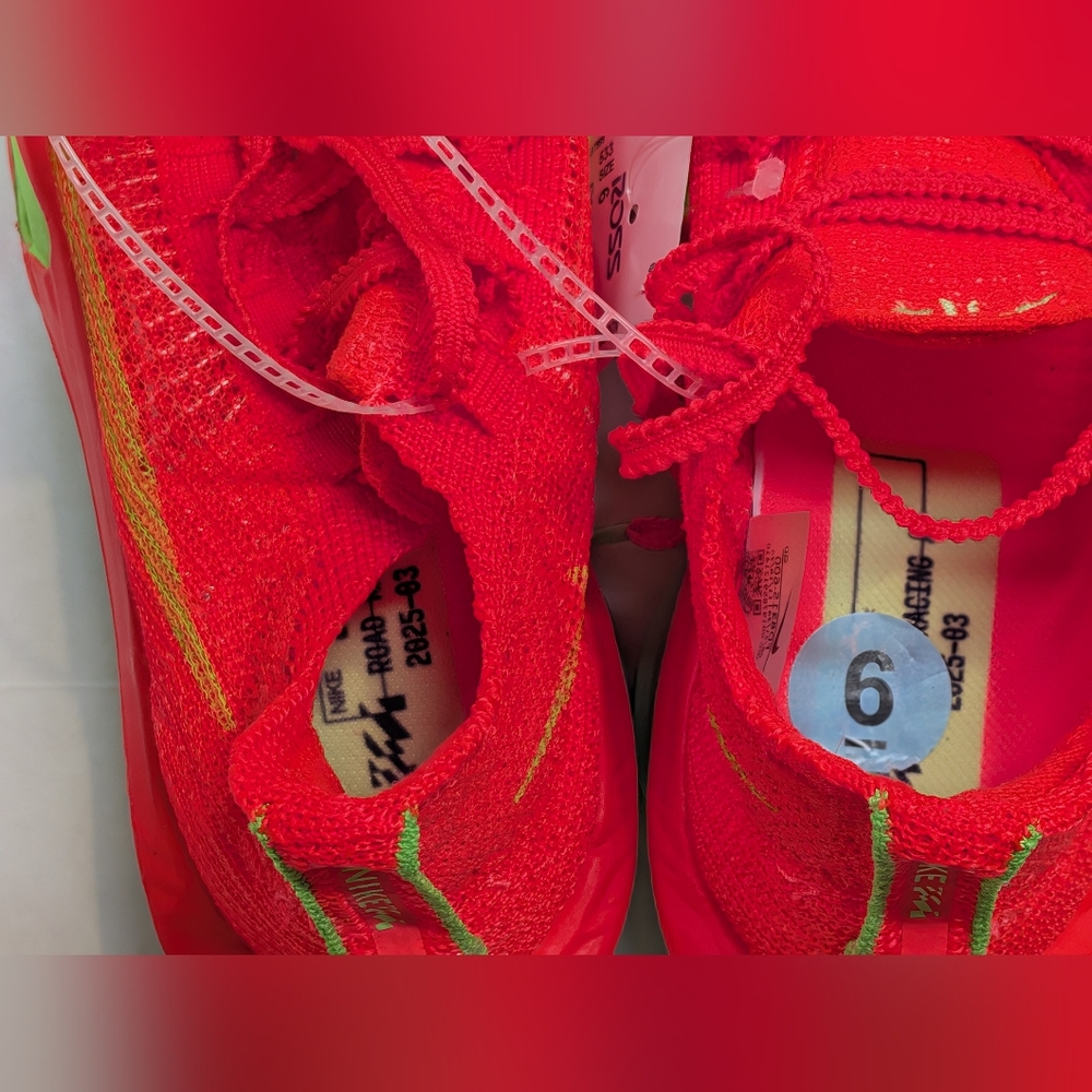 Nike Zoom Fly 6 Bright Crimson Lime Blast FD8315-600 Size 6 - Picture 8 of 9